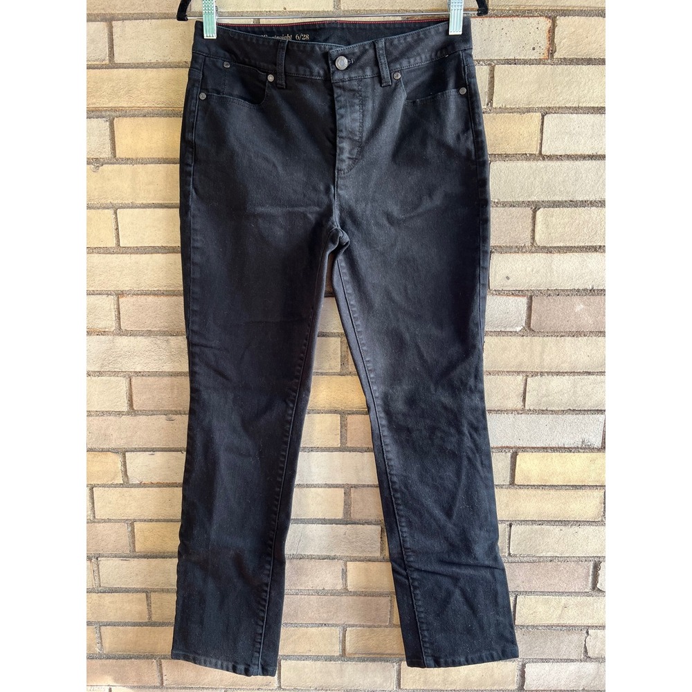 Talbots Heritage Straight Leg Jeans Black Size 6/28 Denim Pants